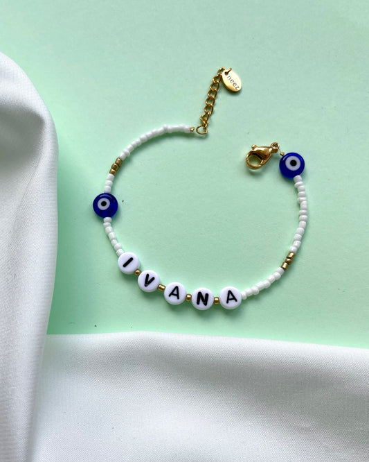 Evil Eye White Bracelet