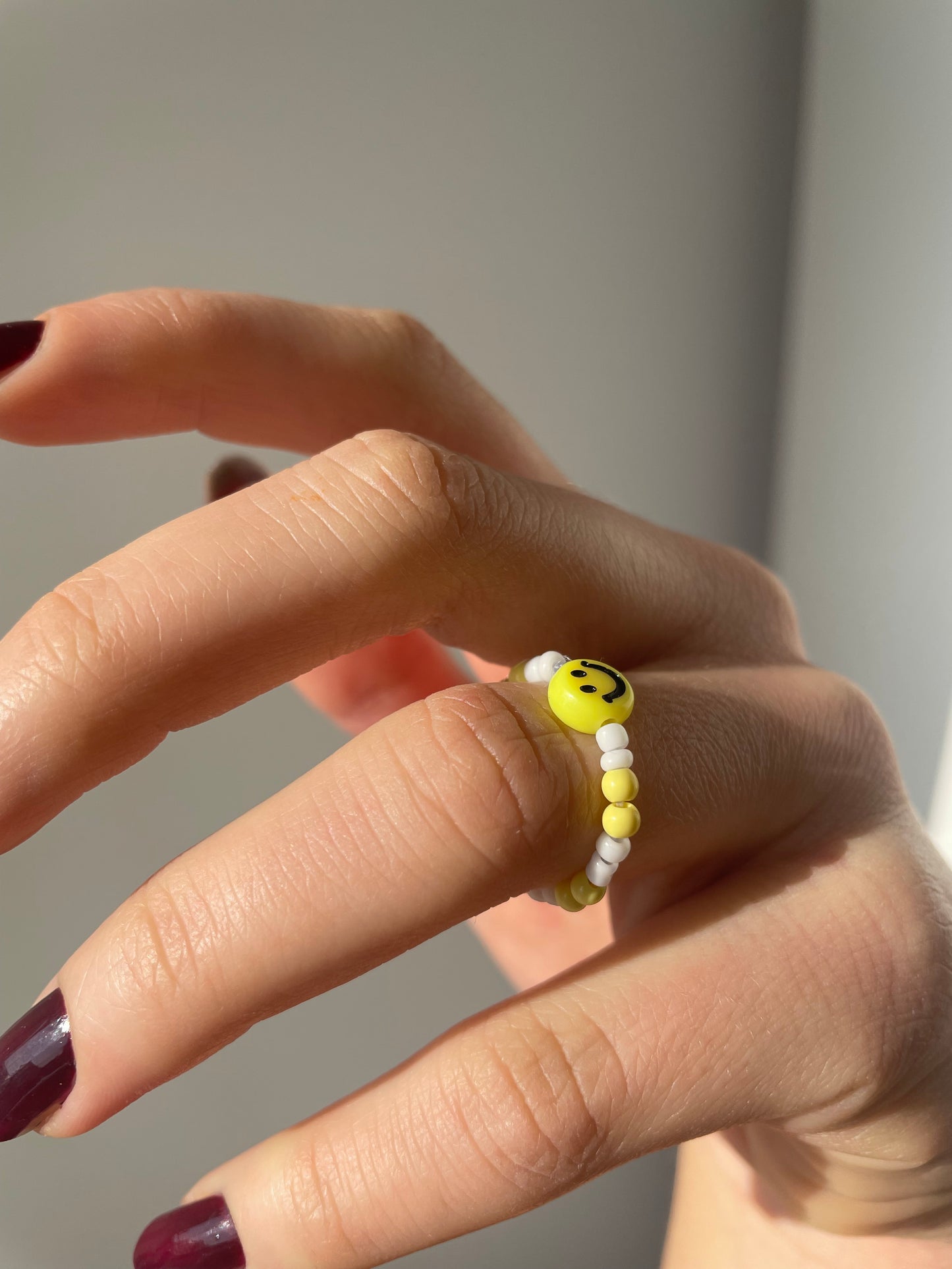 Yellow Smiley Ring